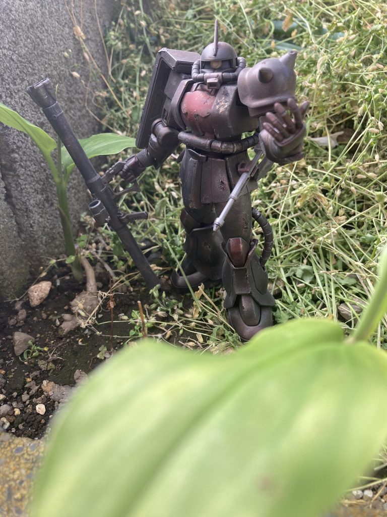 最後に、外で撮ってみました。濁ったモノアイが気に入ってます。見て頂きありがとうございます。