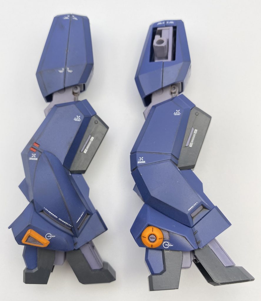 塗装色一覧青、黄色→成形色グレー→ティターンズブルー1紫グレー→ガイア グレーバイオレット赤→ファレホ インフェルノレッド黒→黒色無双クリアー→スーパークリアー艶消し