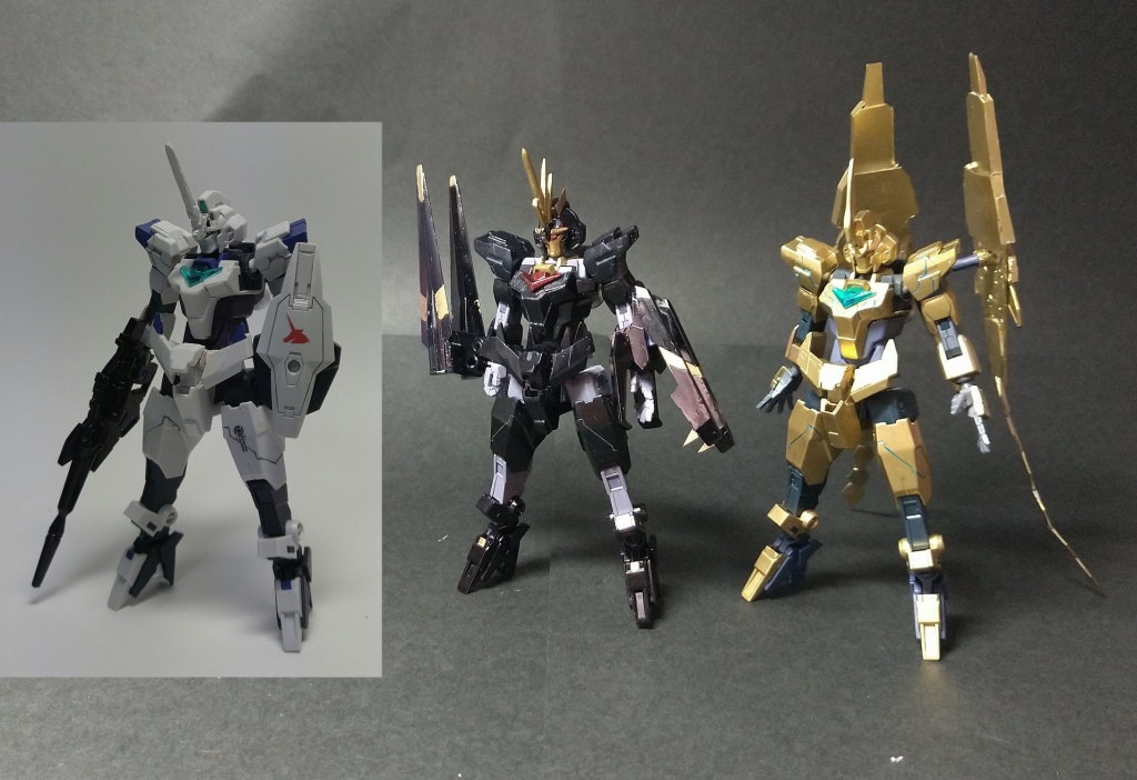 1号機、2号機との比較です(1号機はプレゼント済なので合成)。うまく差別化できました。装備集めれば一応ペルフェクティビリティ仕様にもできます(やるとは言ってない)。 最後に写真を何枚か。