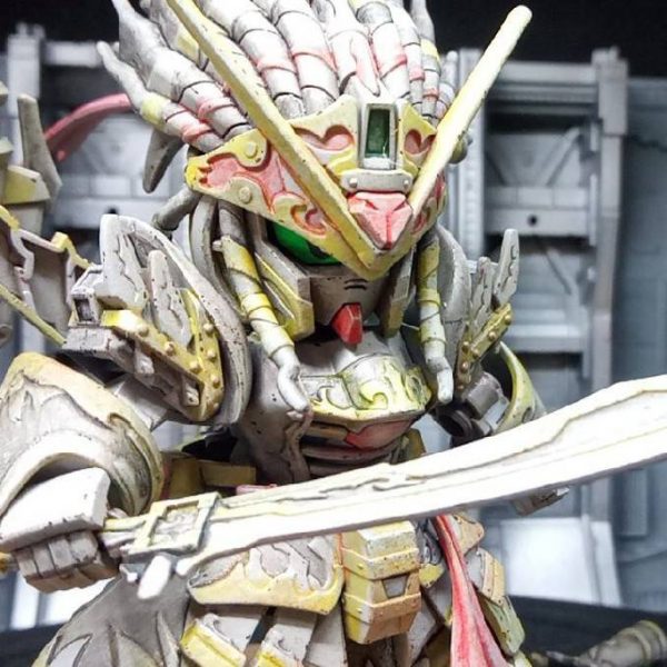 SDガンダム、エドワードセカンドV、水墨画風塗装。
