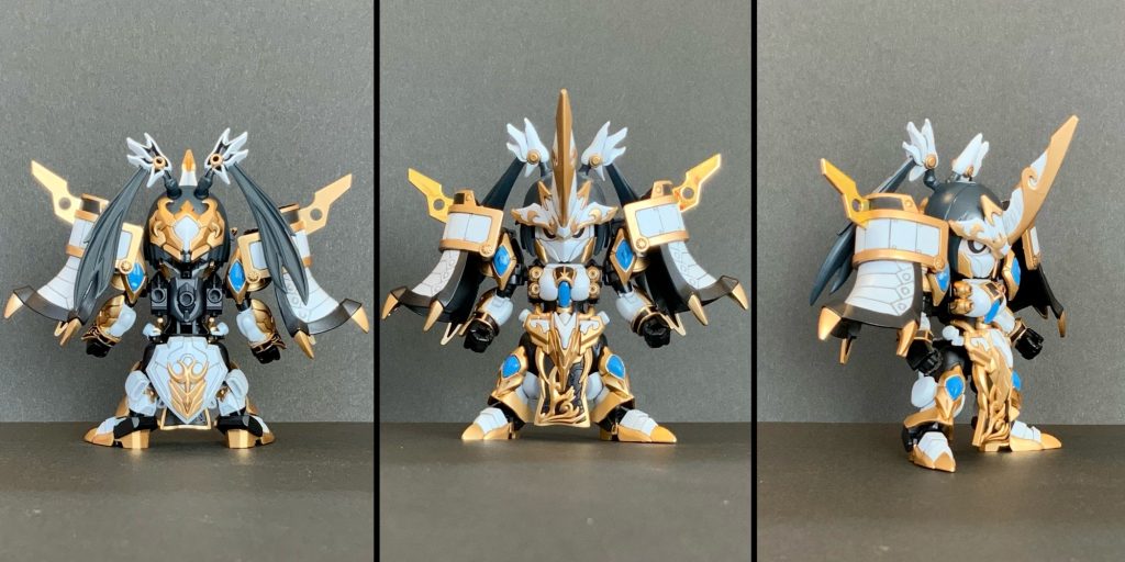 ●各面ほぼ「貂蝉クシャトリヤ」のままです。ツインテールは正面で映える様に接続向きを調整しました。ティアラはオミットしてます。肩鎧だけ「呂布トールギス」より拝借。