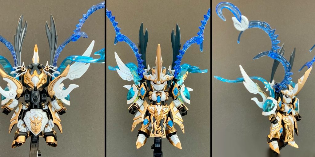 ●水の鎧装着　各面先にご紹介した、天雷地の三人衆に加え、シノビ四人衆に。「ビルドファイターズトライ」から、「ビルドダイバーズ」の世界観へシフト！フォース・シノビだ！🤤