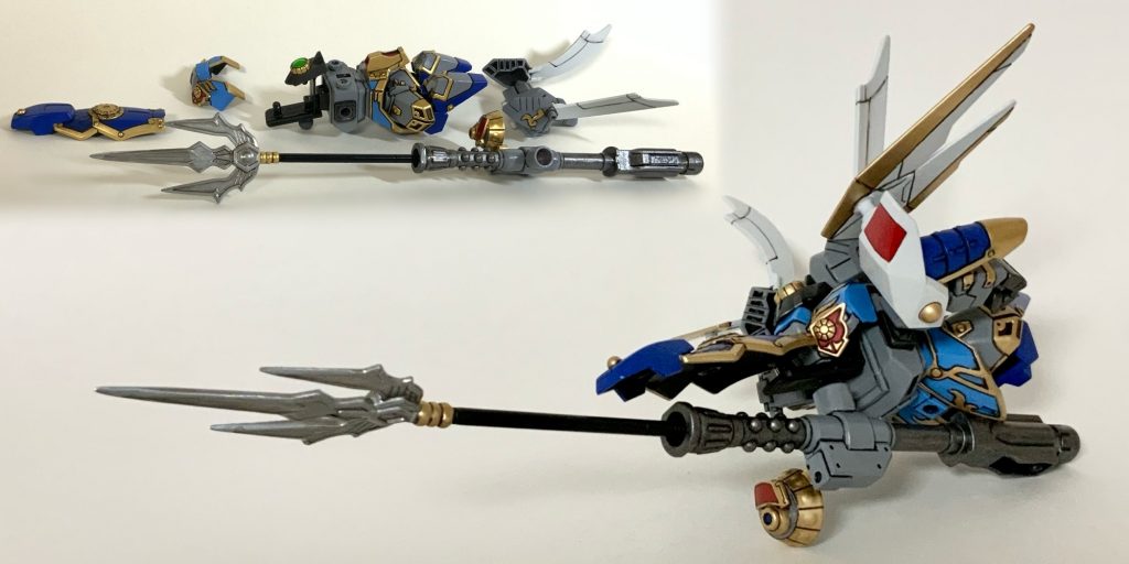 ●武者波走機・下から 分解状態「ガンダムクロス」の波走機形態を参考にしています。