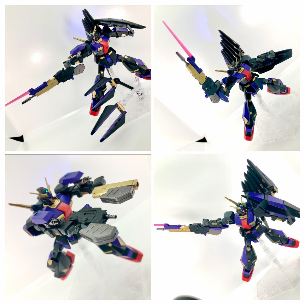 ブース撮影です。動く…動くぞ…行けっ!ファンネル!*\(^o^)/*動きさえすればめちゃくちゃカッコいいキットなので。簡単加工の練習として作るのもおすすめです。塗装は回を重ねる毎に課題が出てくるのでなかなか大変ですが、めげずに頑張りたいです(*´꒳`*)