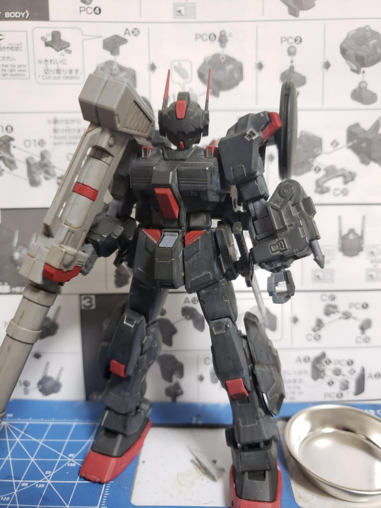 つや消し､ウェザリングと部分塗装が完了した状態