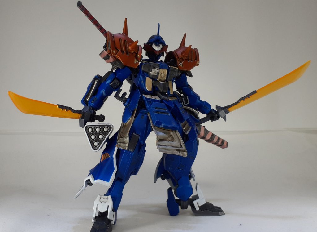 ガンダムバルバトス改造　「ガンダムバルバトス 藍魂斬」実況者専用ガンプラ　–4枚目/制作者：ヒレ肉