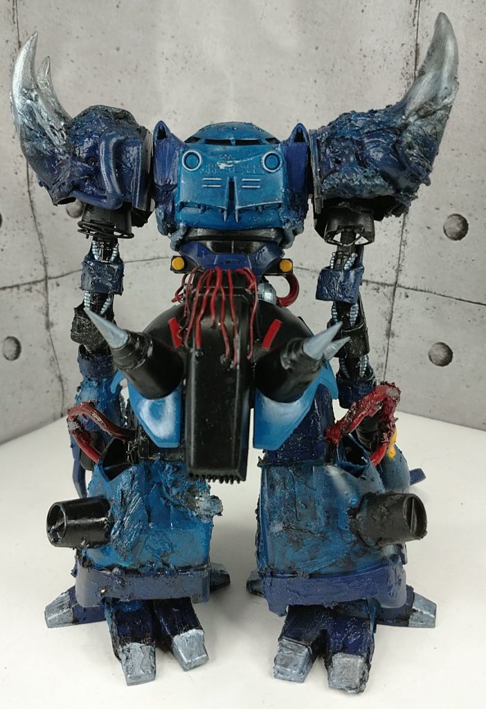 リアビュー今回塗装は全てシタデルによる筆塗りを実施してみました。表面のテカリもシタデルのaircoatを塗りました。今まで部分塗装で使うだけでしたが、今回でしっかり特性を勉強して使ってみました。