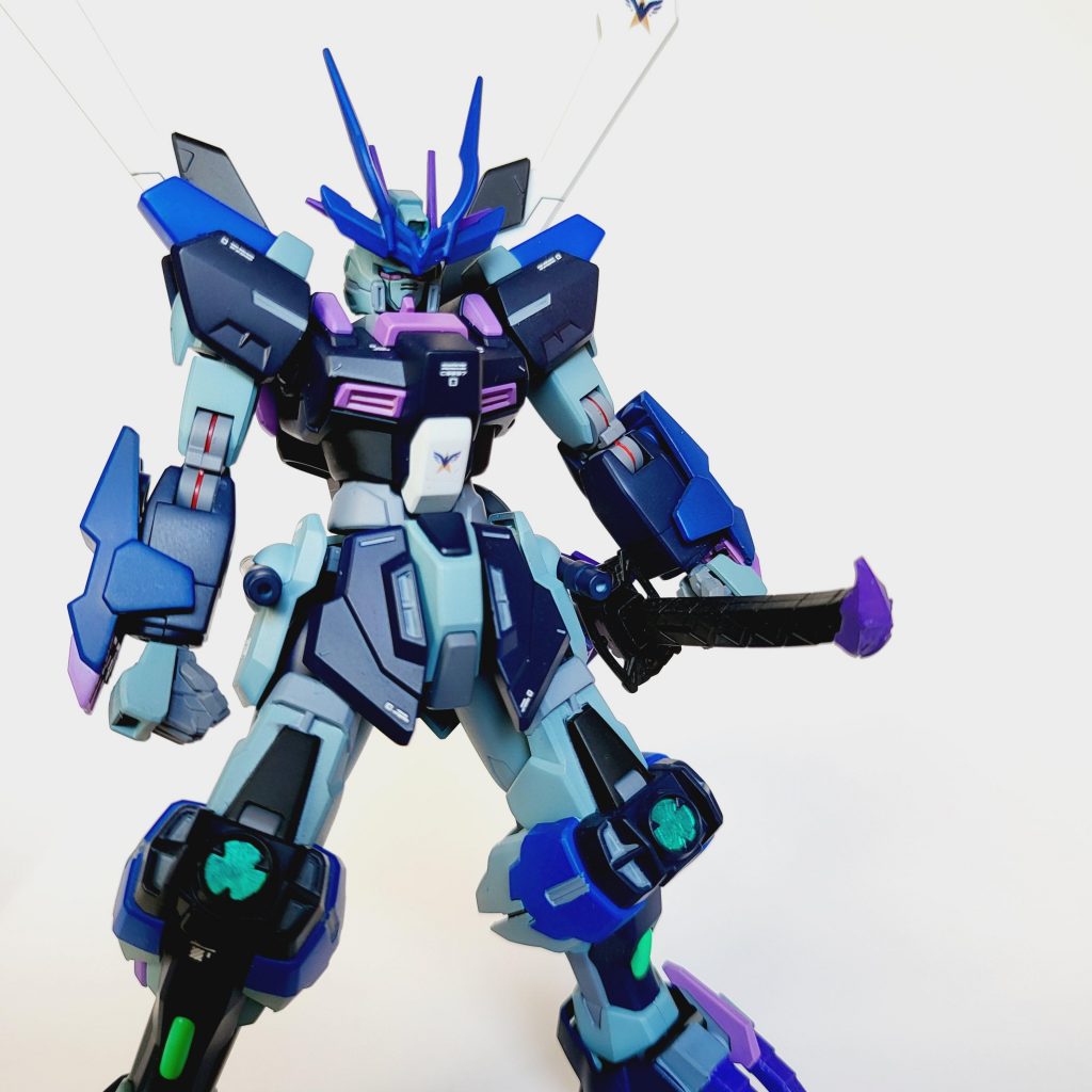 鞘に関節が付いてるのは地面に突き立てて支えにしたり、侍っぽく構えて威嚇するためです。得物が刀だけなので鞘にも何かしらのアクションが欲いなと思いやってみました!