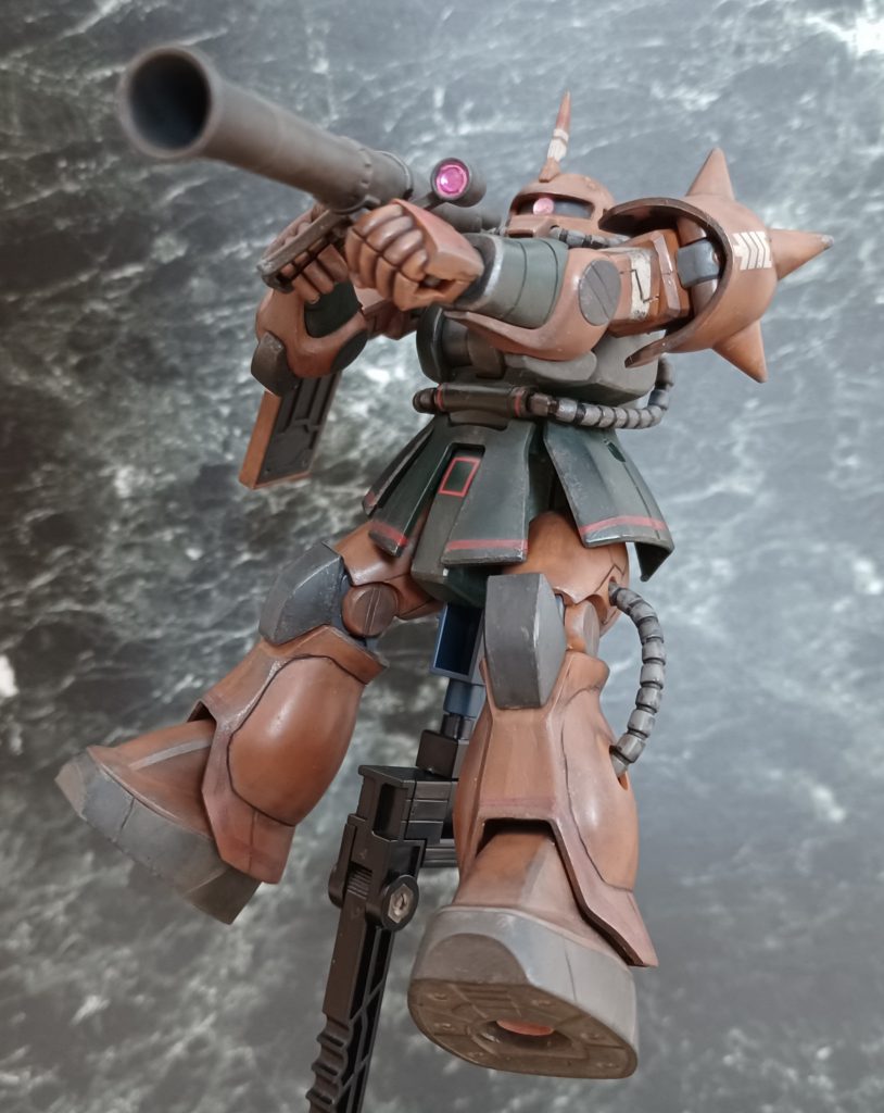 ウェザリングはザッとウォッシングをした後に砂埃で汚れた感じのフィルタリングをしてみた