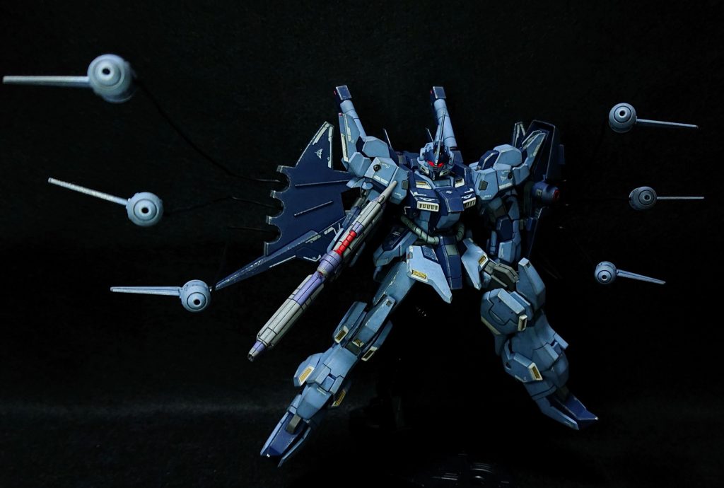 リード線は長さを3cmごとに変えて上から順番に射出しているように見えるようにしました。