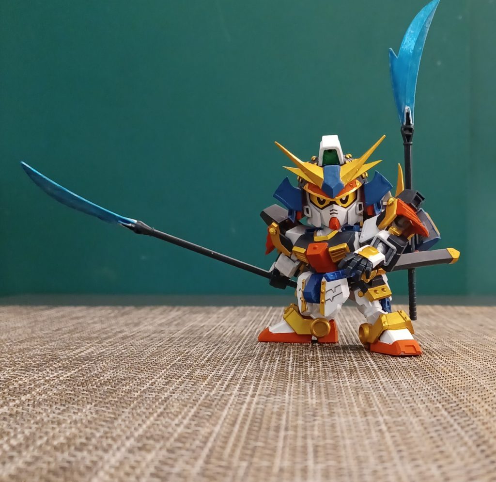 次代－暮荒烈驅主，這次是由gundam an-01twilight axis主機為 概念改造武者，配色上是参考原武者荒烈，今次亦加册入我的百鬼糸列一角中的武士。–3枚目/制作者：@kcwong13002623