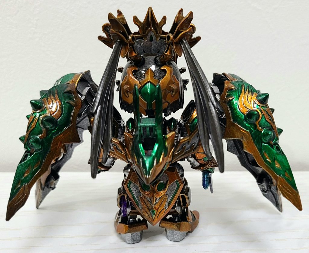 シャインシルバーで下塗りクリアカラーを筆塗りで仕上げました