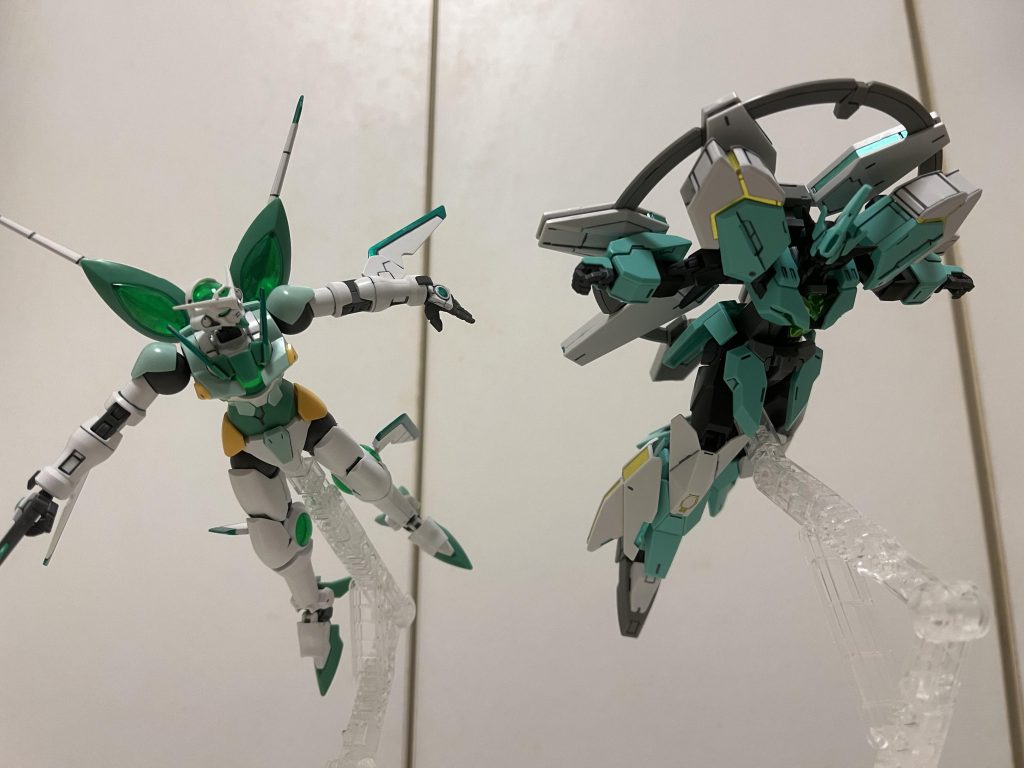 最後は何となく印象が似るGポータントと。シアちゃんがヒロトのガンプラ見たら、「綺麗ね」ってむっちゃ褒めそうwということで終わりです。それじゃあ。。