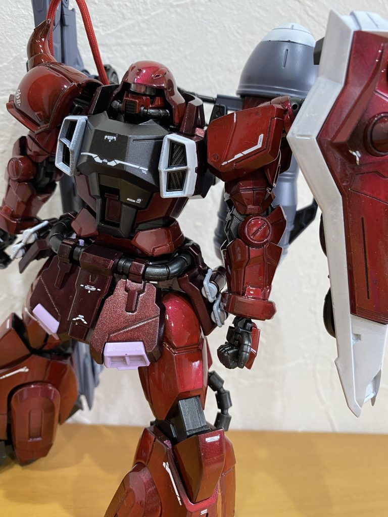 こうなりました╭(๑•̀ㅂ•́)و(少し渋めの赤になってしまいましたが💦)