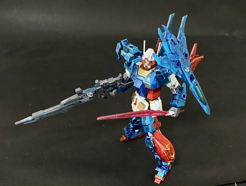 ガンマカエアブラシを持ってないので全てマーカー直塗りで作成。マーカーの特性上、細かい塗装が出来ないのでリアルタッチマーカーでぼかしながら誤魔化し汚し塗装しました。