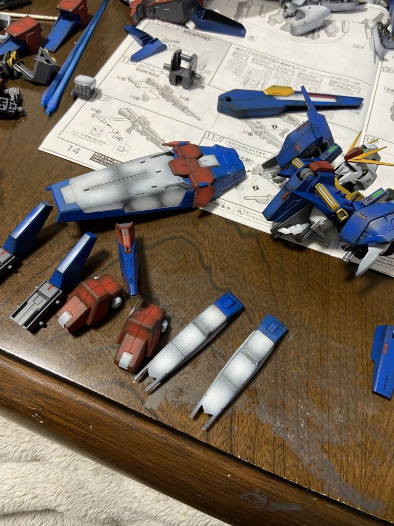 塗装しながら全体の調整をすると言う効率の悪いやり方で仕上げましたが無事ゼッツーらしくまとまってくれて良かったです。ここまで見て頂きありがとうございました♪