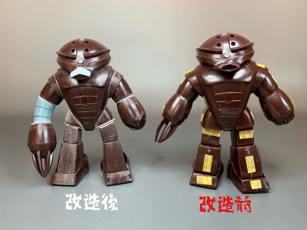 結構改造してスタイルは変わりました。改造方法は『HOW TO BUILD GUNDAM 2』の作例を参考に製作しました。