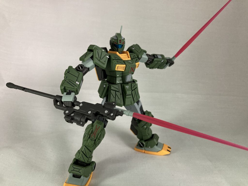 スピアと合わせて変則二刀流、やはり2本もサーベル基部があるなら2本振りたい振らせたい あとはサムネの元画像とサイズver、それと素立ちの画像です