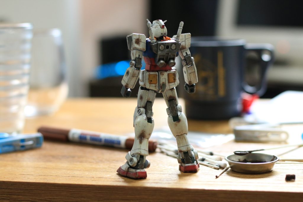 1回引退していたのでエアブラシは手放しており筆塗りで塗装しました塗膜が厚くなって大変です