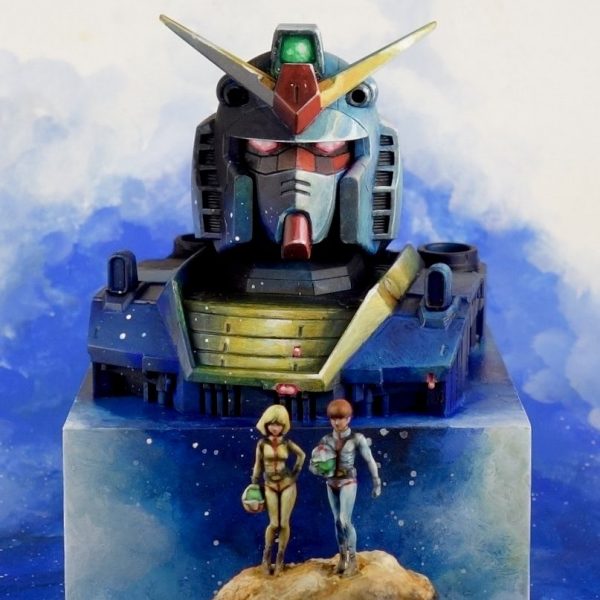 １／４８ガンダムヘッドモデル（with１／６０アムロ&セイラ）