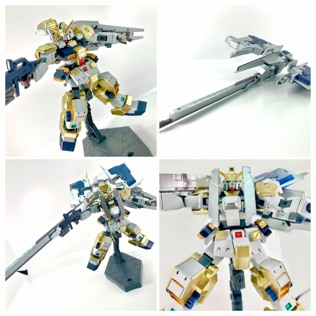 ブース撮影です。合体するとライフルの長さもあってさすがに可動が厳しいですが、大迫力でお釣りが来ますね。何よりバランスの良いスタイルは満足感抜群なので、オススメです*\(^o^)/*