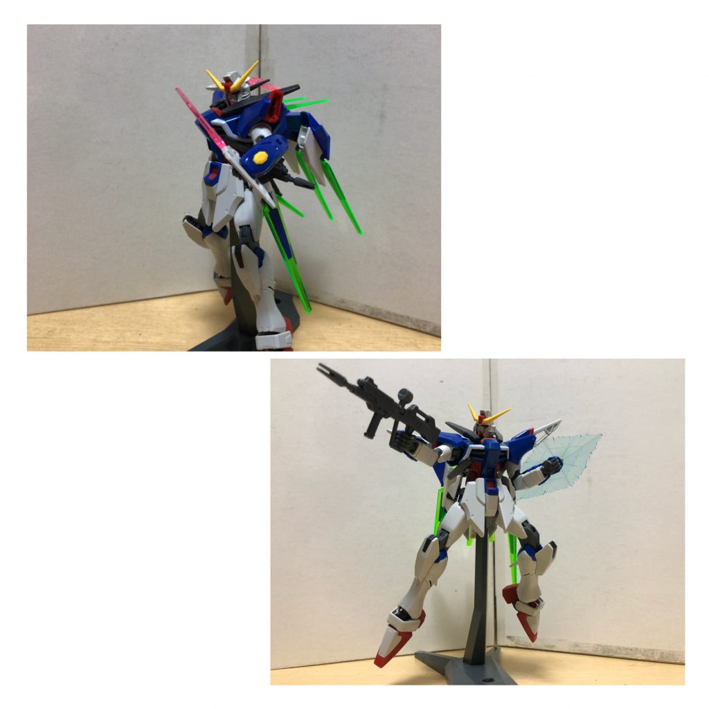 ビームブーメラン/ビームブレイド両肩に装備されたデスティニー固有の武装。ビームの展開方法を変えることでブーメランとブレイドを使い分ける。ビームライフルデスティニーのものをそのまま使用。ビームシールドデスティニーのものをそのまま使用。