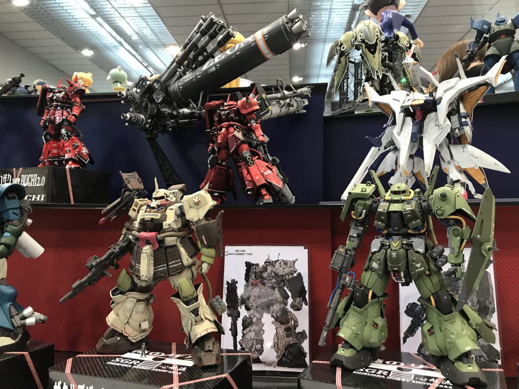 静岡ホビーショーでは前作品のハイザック、ビグロと共に模型サークルSGRさんのところで展示させてもらいました。