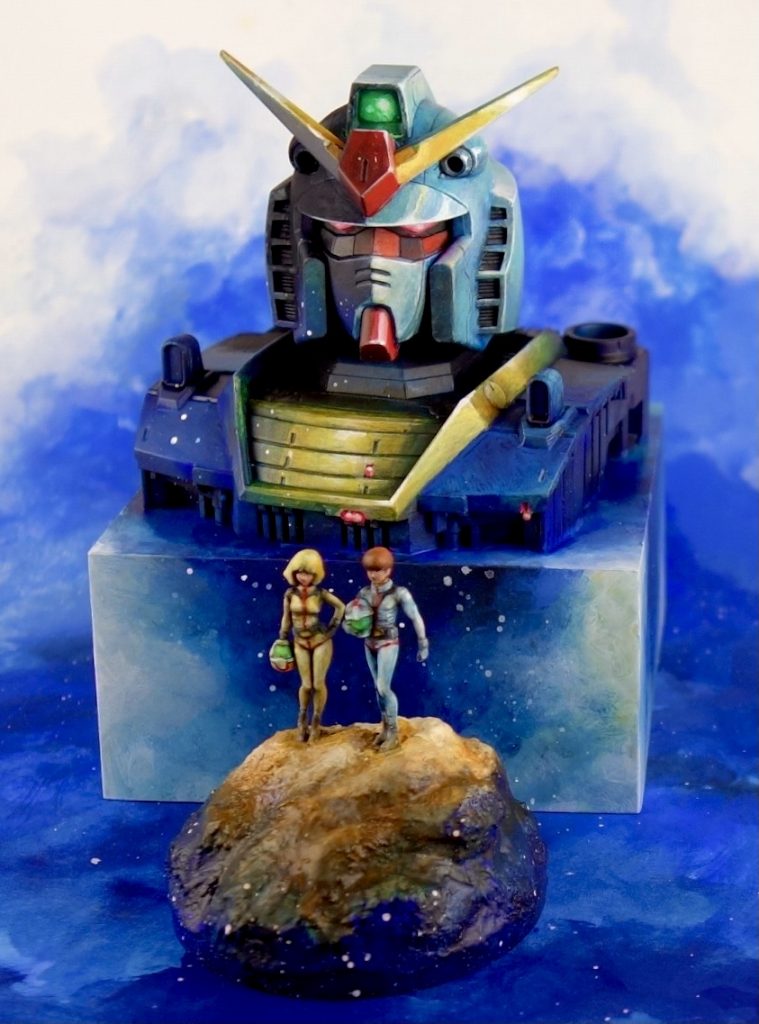 １／４８ガンダムヘッドモデル（with１／６０アムロ&セイラ）–3枚目/制作者：@館長