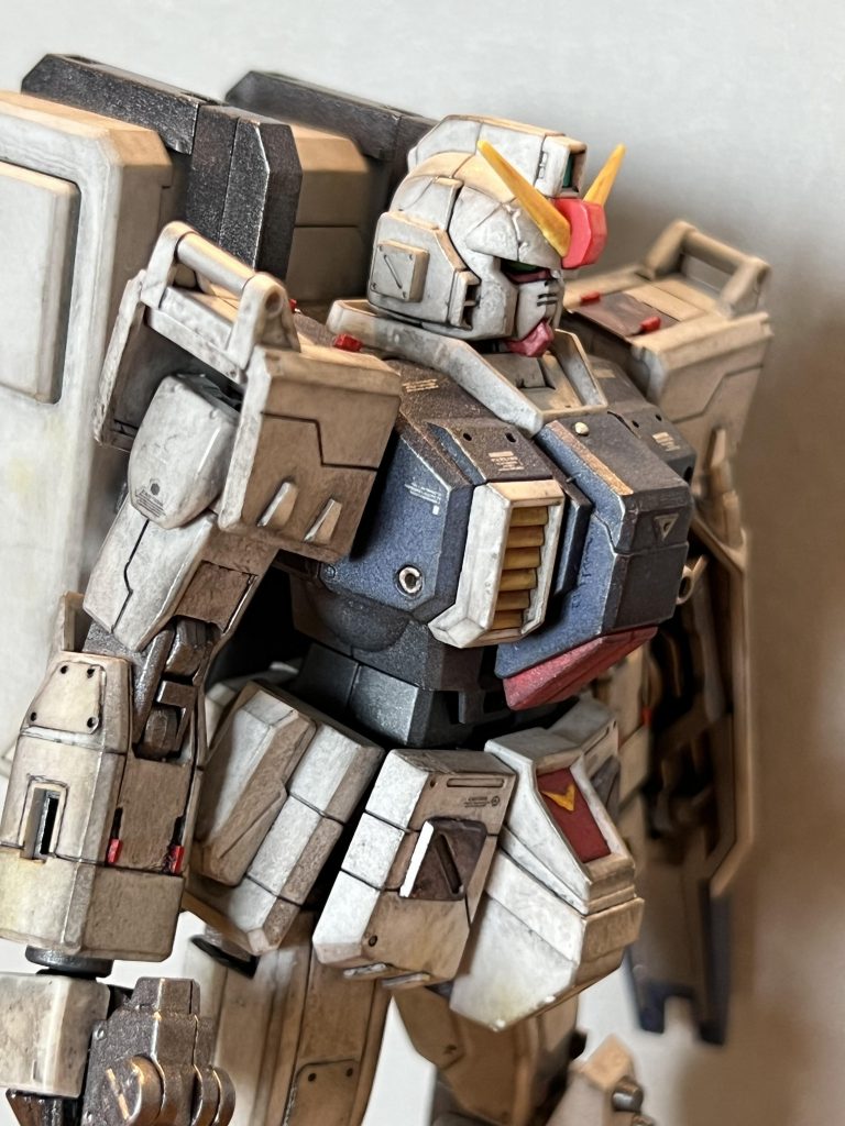 陸戦型なので砂っぽく下から所々サンドカラーを乗せ。しかし全体的にどうみても汚しすぎました、、