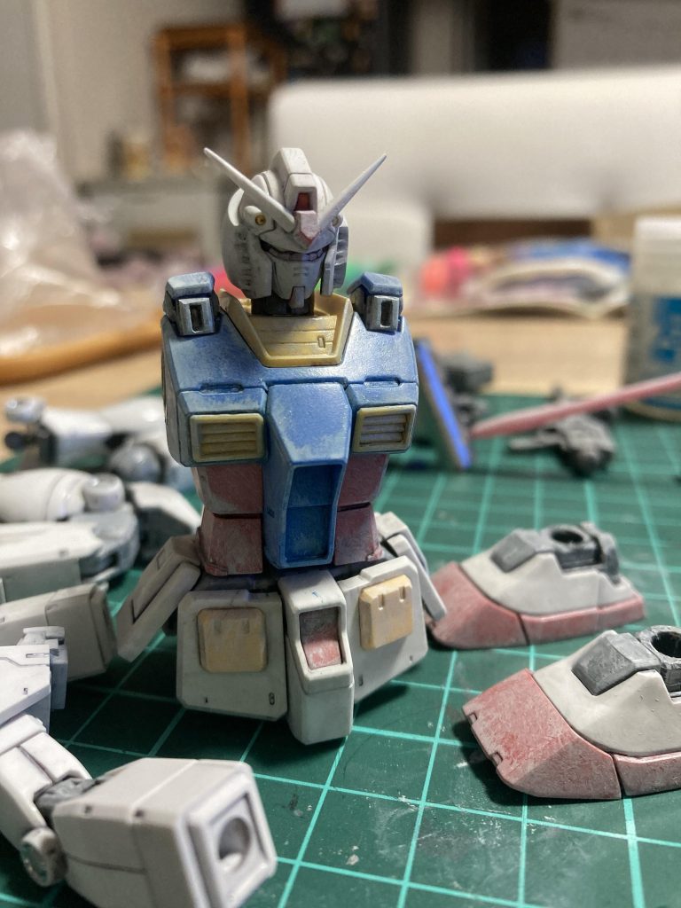 RX-78-2ガンダム(オリジン)小改造・汚し・ダメージ加工–6枚目/制作者：クラウンテール
