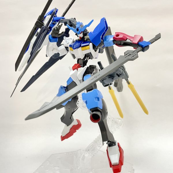 ASW-GN-001 ガンダムヱクシア改肆連休中に初めてミキシングに挑戦したのですが、休みの間に完成しなかったので、一旦投稿しておいてみます。鉄血風のリペアIVを目指しています。いつか完成しますように…（2枚目）