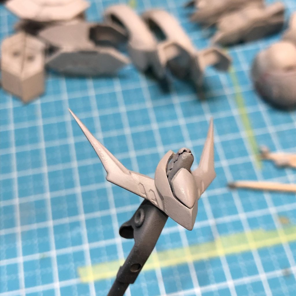 各部のツノはピンピンに尖らせました。このアンテナは実は通算5回くらいへし折ってます😅