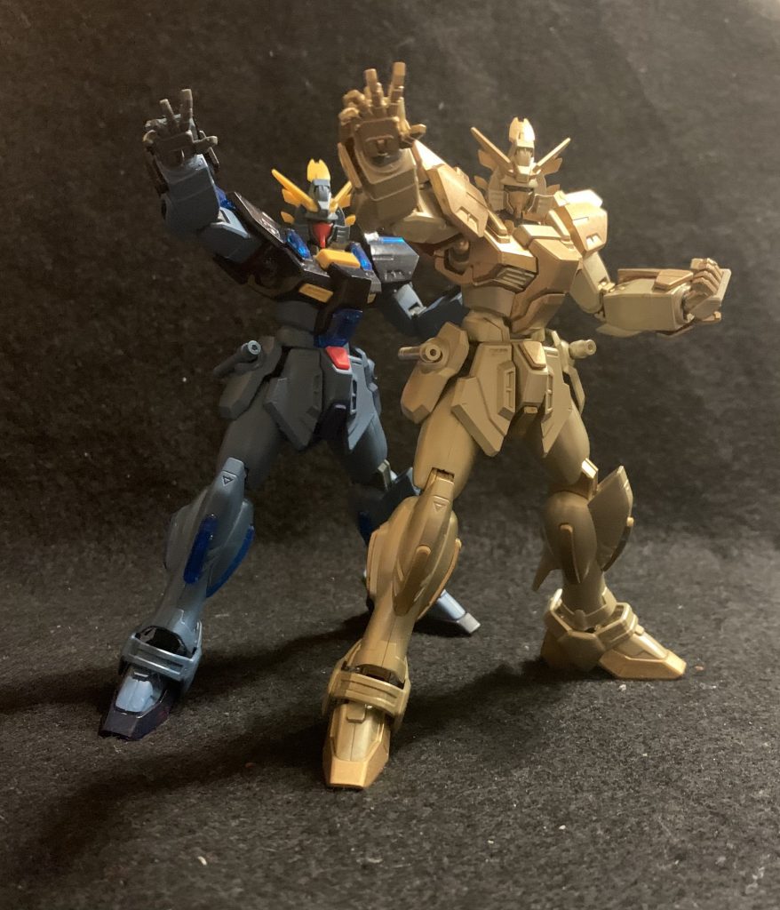 ヒートッエンドー！！！どうでしょうか？この為に2体用意してみました。メンバーにダマテンでお披露目した時には、皆に笑ってもらえました。奇しくも万丈さんの作品と同じ必殺技に(^_^)