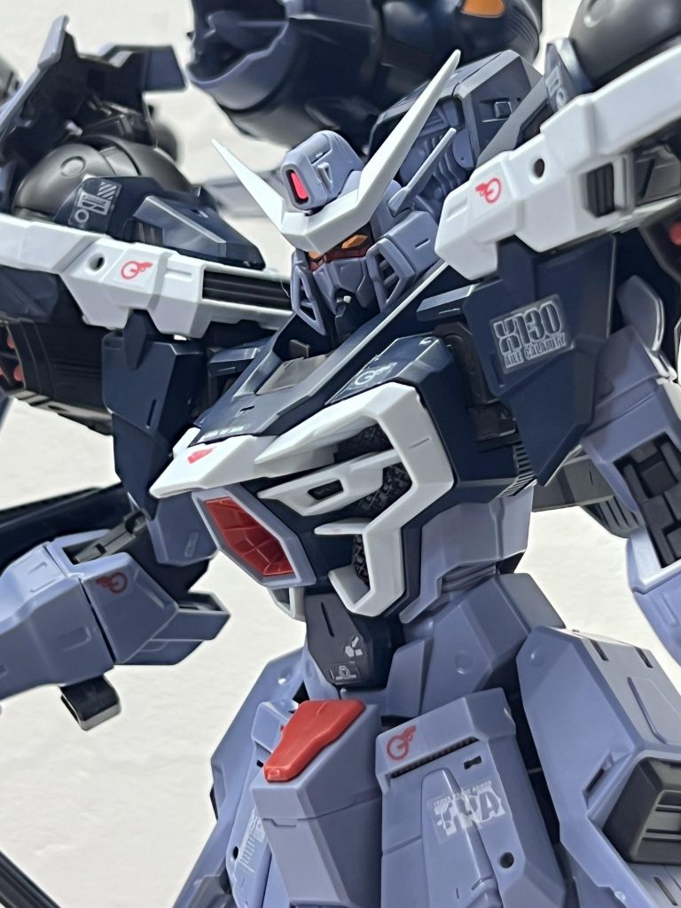 素組でステッカーのみですが、フルメカニクスは元からディテールが多目のキットなので、カッコイイですね。墨入れしすぎると、うるさくなりそうだったので墨入れはしませんでした。 