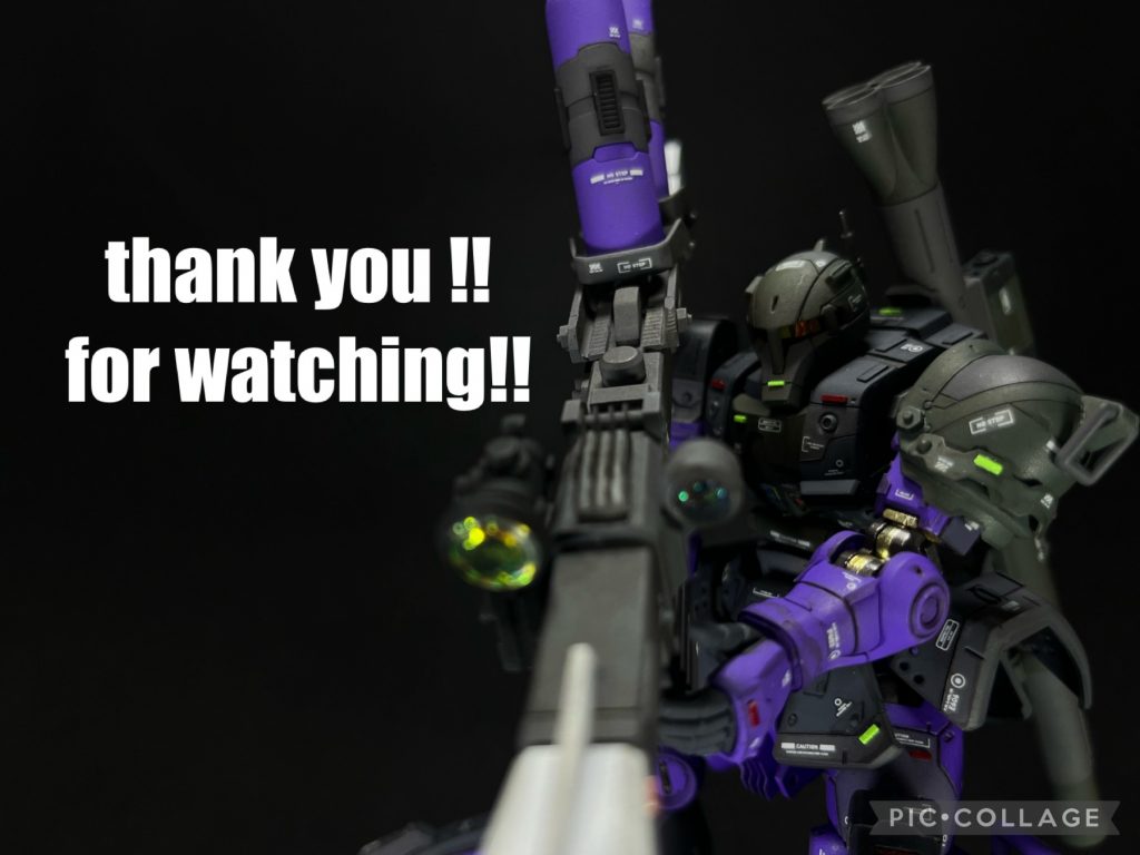 というわけで以上になります。ガンマカ企画ということで、縛りを設けることで塗料ごとの定着の差だったり、塗膜の強さなど勉強になることがたくさんありました。制作期間はほぼまるまる1ヶ月。この期間にLINEのオープンチャットにも入り、そこで刺激を受けたり、そちらで作品見てくれた方がガンスタの方でもフォローしてくれたりと、新しい刺激となり後半の作業は特に爆上がりしたモチベで楽しく進められました。ご覧いただきありがとうございました！