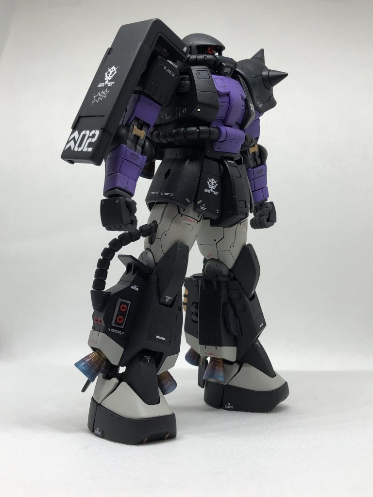 オリジン版の水転写デカールを貼り艶消しクリアーで仕上げてます。