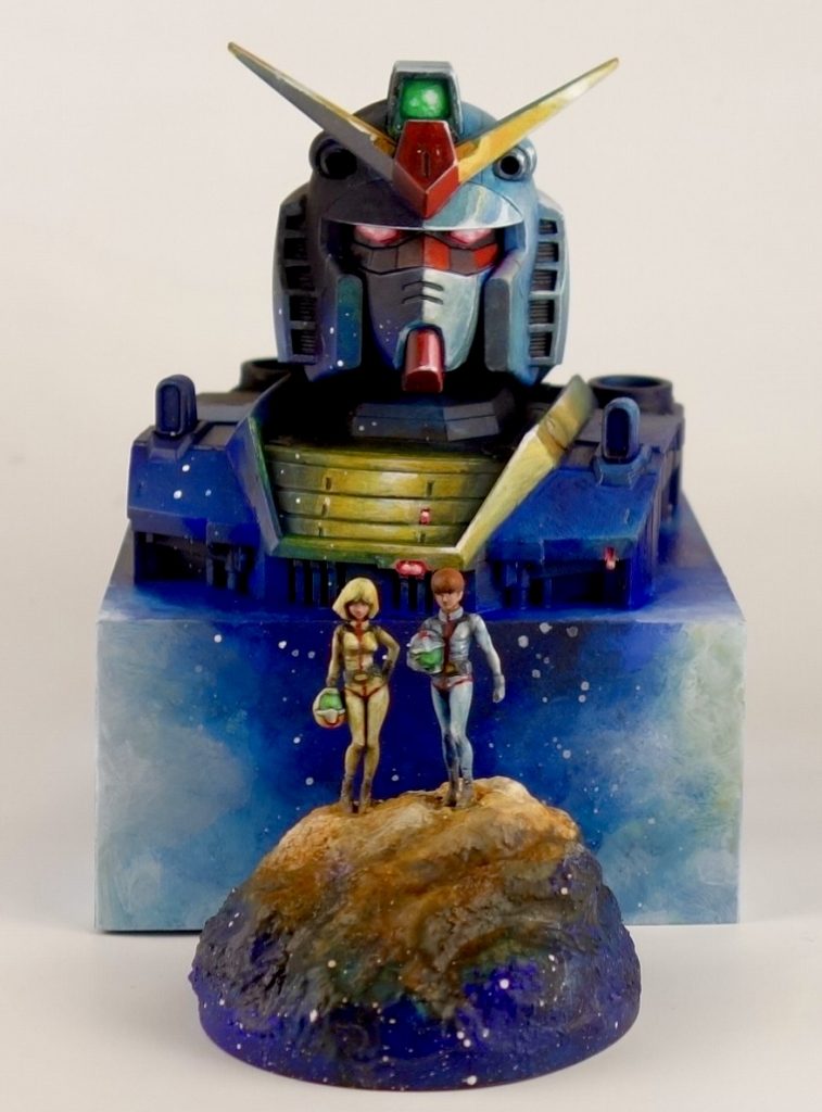 １／４８ガンダムヘッドモデル（with１／６０アムロ&セイラ）–5枚目/制作者：@館長