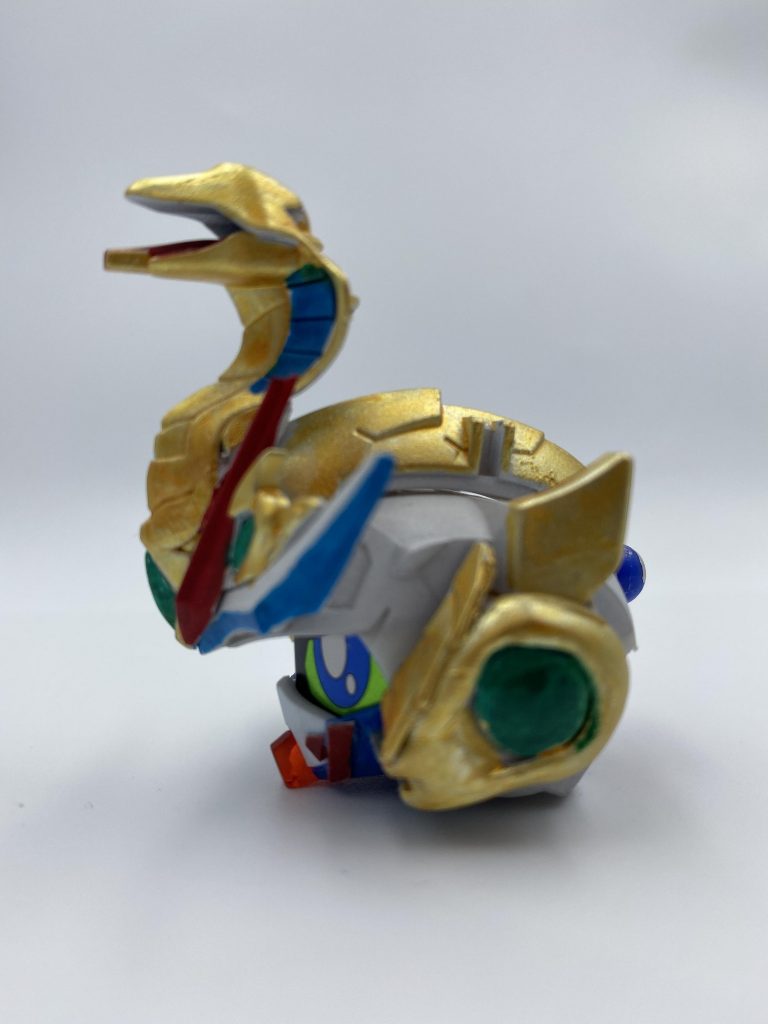 頭部。エクスヴァルキランダーを軸に、クレオパトラキュベレイと孫尚香ルージュで髪飾りを。ポニテともみあげをつけられるようにしています。