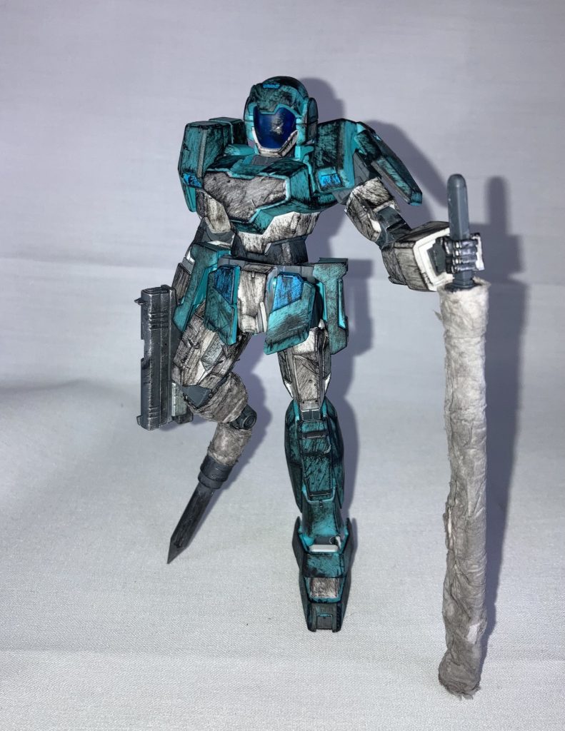 最後に素立ち、左足で体重を支えつつ義足と杖代わりの刀で補助して立つ感じですボロ布作りもダメージ表現も刃こぼれ表現も初めてだらけでしたがなんか上手くいった気がしてます(個人の感想です)