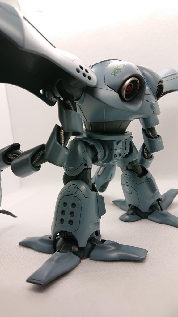 左後方より、噂には聞いていましたが、後ろ姿思っていたりもカエルに見えます。そういえば、以前このキットからカエルを作製されている方がいましたね。