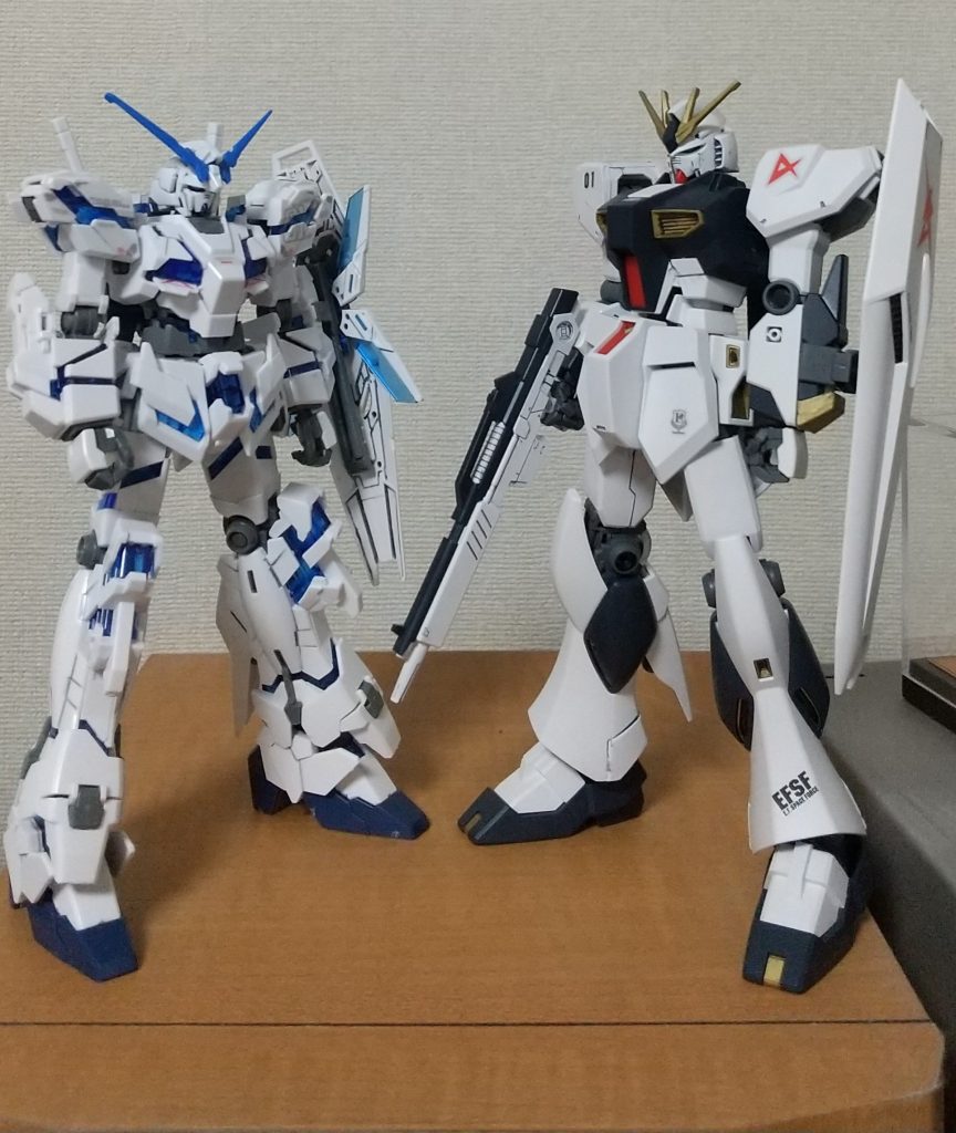 サイコフレーム搭載機同士でパシャリ。ここまでご覧下さり、ありがとうございました！