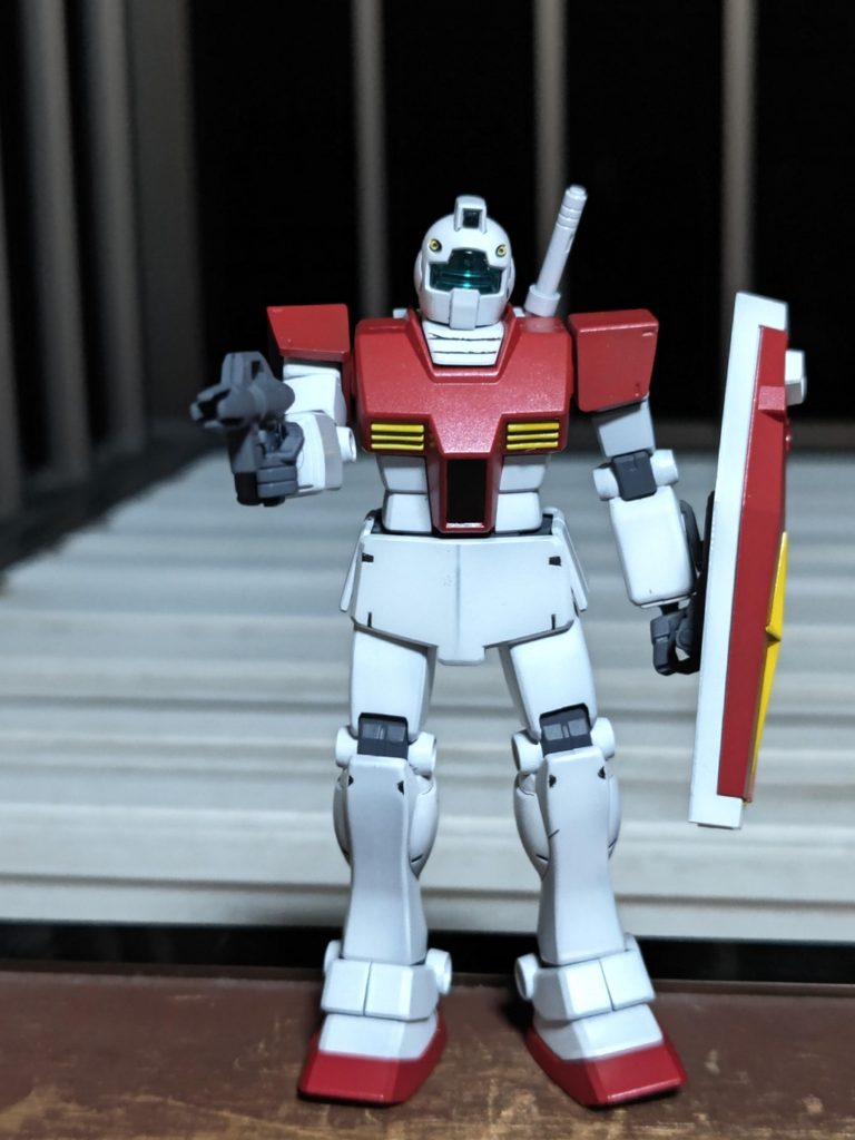 ジムスジボリミスってるの分かるなぁ合わせ目の消しちゃんとしないとですね😱今は組み立ててエアブラシ使うのが楽しい下手なりに楽しめるといいな