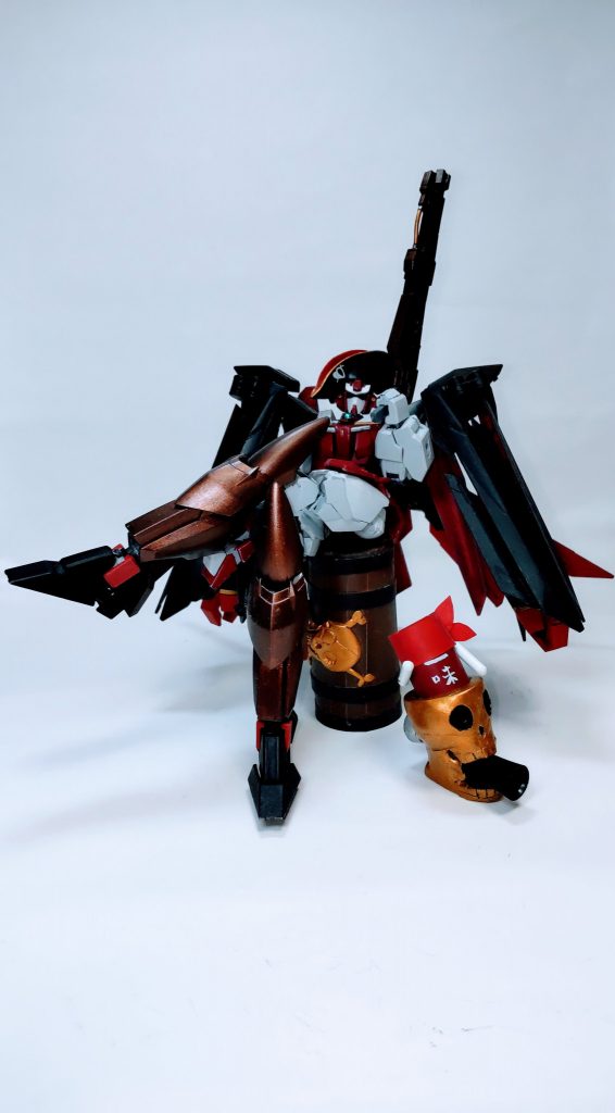 女性らしい足の丸みやタイツっぽい色に出来たかな。あと一味とドクロ君もいます。