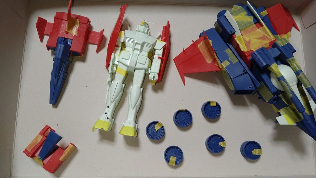 一通りの表面処理と仮組が済んだ状態