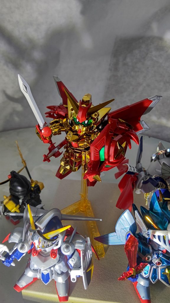 これで初代騎士ガンダムの形態コンプ出来た！レジェンドBBでサタンガンダムやスペリオルカイザー出ないかな？  大将軍も再販来て欲しい。うん、欲は尽きませんねw以上、お目汚しでしたm(_ _)m