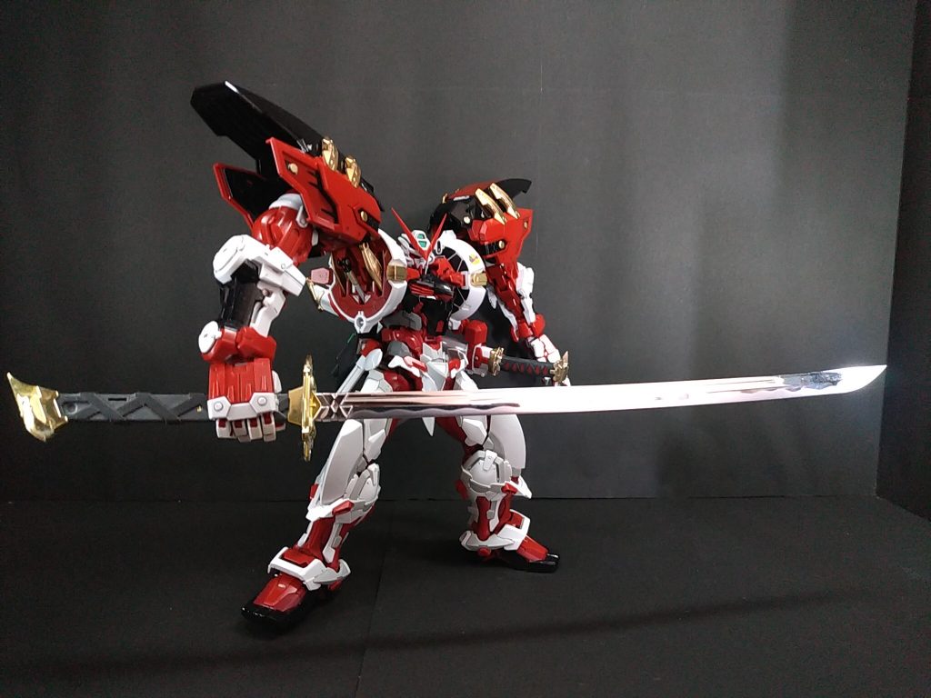 通常のガーベラストレートだと物足りないので、PGのガーベラストレートを持たせてみました。150ガーベラ欲しいです・・・