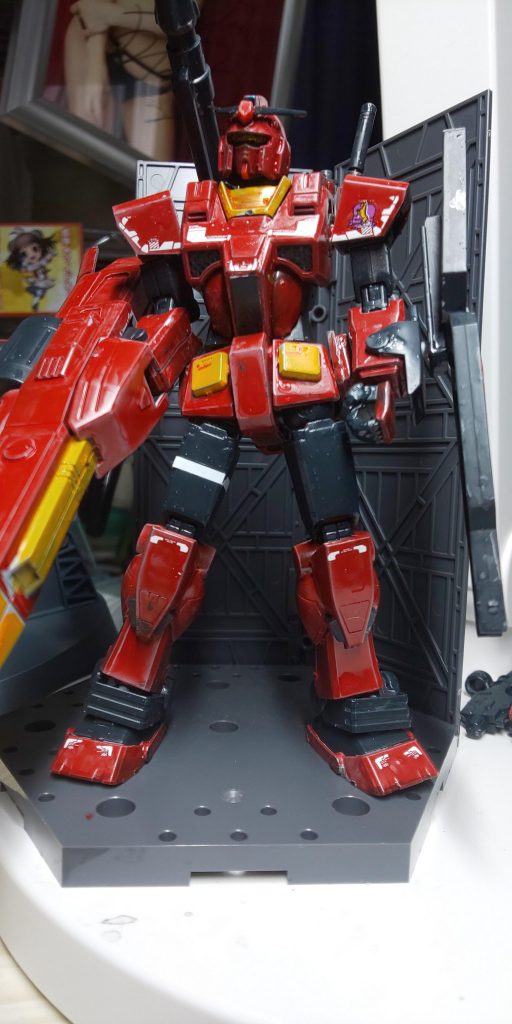 前面（パーソナルマーキングを先に貼ってからラインを貼ったので、かぶってしまった）