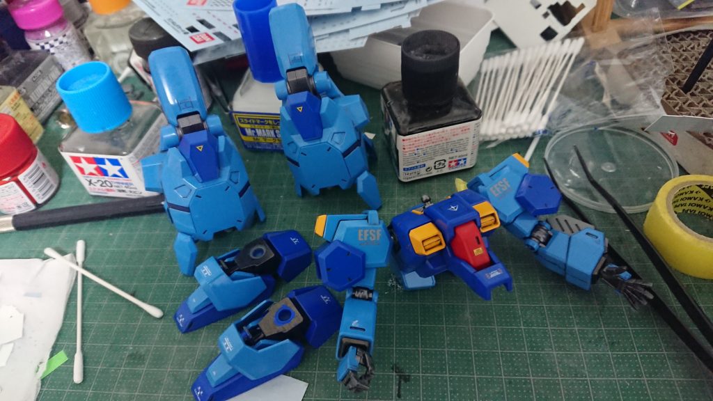 塗装後のスミ入れタイム...