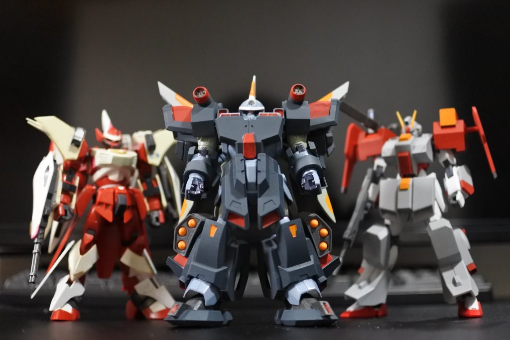 SEED MSVのアサルトシュラウド系機体で。アニメ化を前提としていない、線多めのデザインがとても格好いいです。