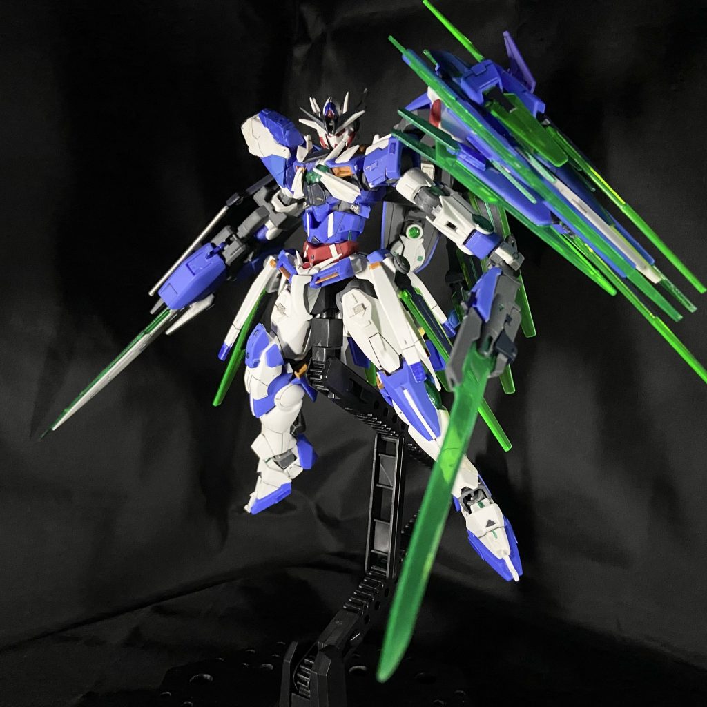 私がGBNで搭乗するダブルオーバリオンクアンタでした。今回はベシュター装備ということで今後他の装備も作っていきたいと思います。